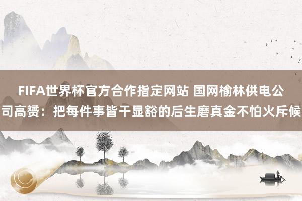 FIFA世界杯官方合作指定网站 国网榆林供电公司高赟：把每件事皆干显豁的后生磨真金不怕火斥候