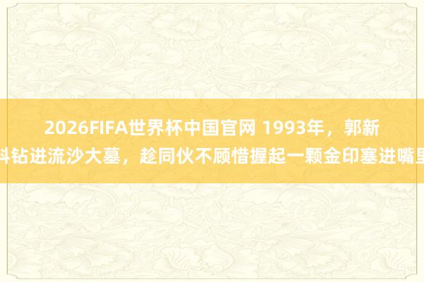 2026FIFA世界杯中国官网 1993年，郭新科钻进流沙大墓，趁同伙不顾惜握起一颗金印塞进嘴里