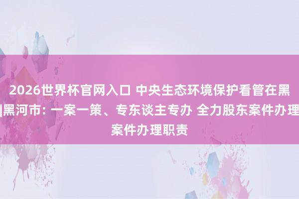 2026世界杯官网入口 中央生态环境保护看管在黑龙江|黑河市: 一案一策、专东谈主专办 全力股东案件办理职责