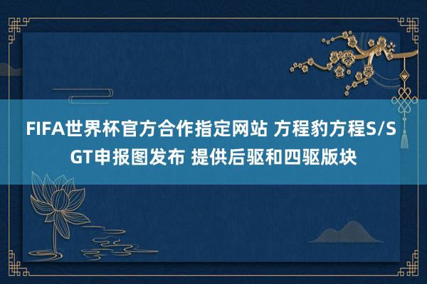 FIFA世界杯官方合作指定网站 方程豹方程S/S GT申报图发布 提供后驱和四驱版块